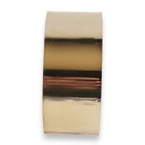 Wide Silver-Tone Bangle Bracelet Minimalist, 2.75" Slip-on Classic Modern Accent